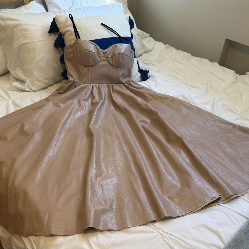 Leather Midi Dress bought in Japan